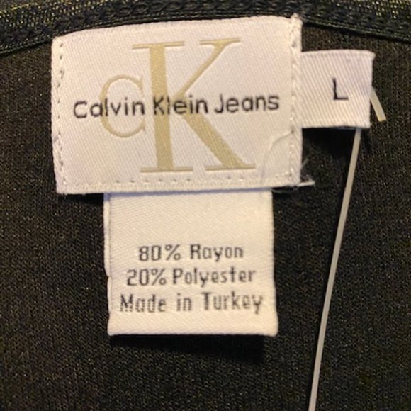 Calvin Klein Velvet Scoop Neck Top  NWT  Size Large - Picture 4 of 5